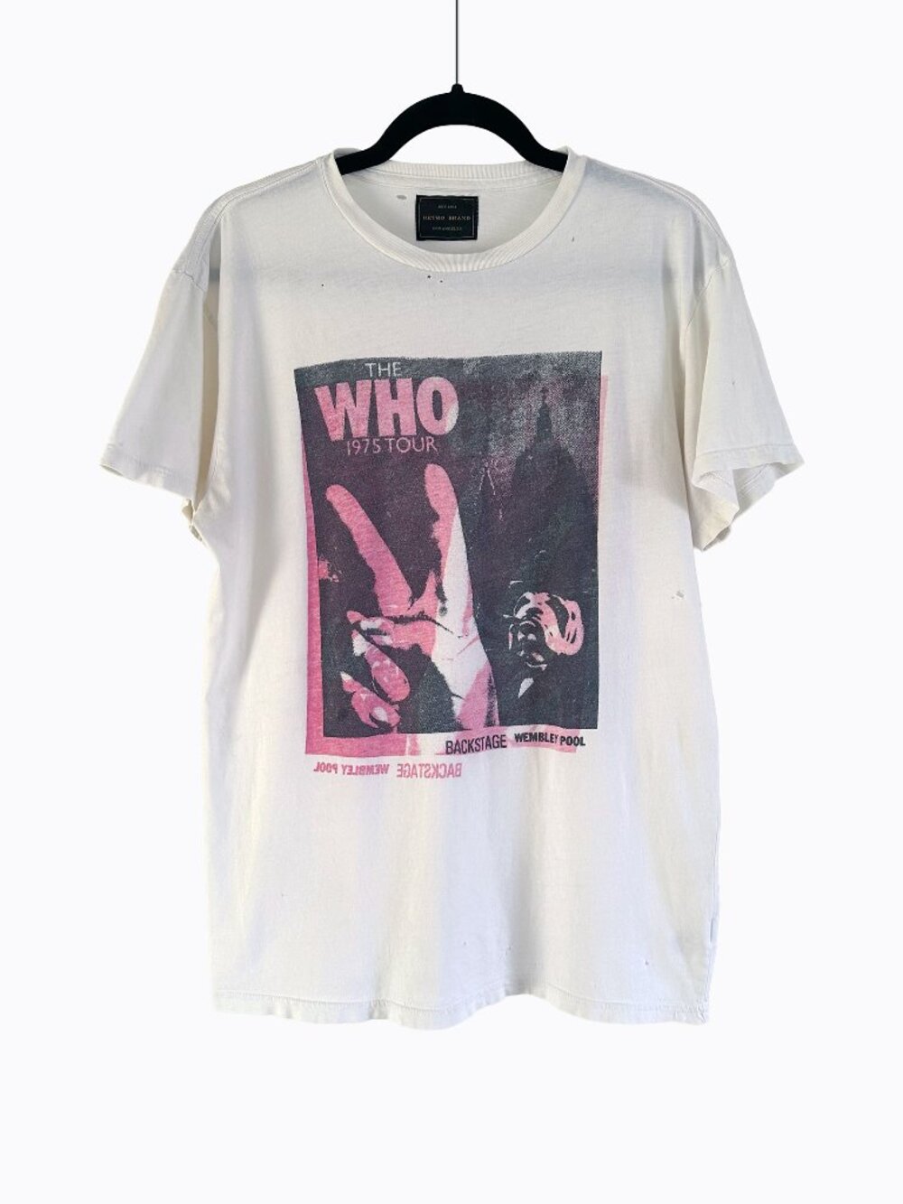 Original Retro Brand The Who 1975 Wembley Pool Graphic Wh Tee XS S M Rock Unisex